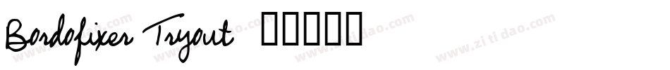Bordofixer Tryout字体转换